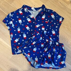 Women's Blue Popsicle Pajama Set
